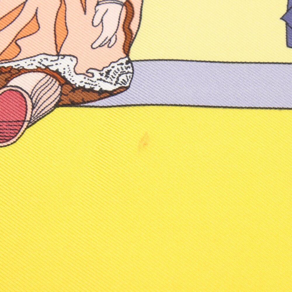 HERMES Yellow Silk Scarf - Picture 4 of 5